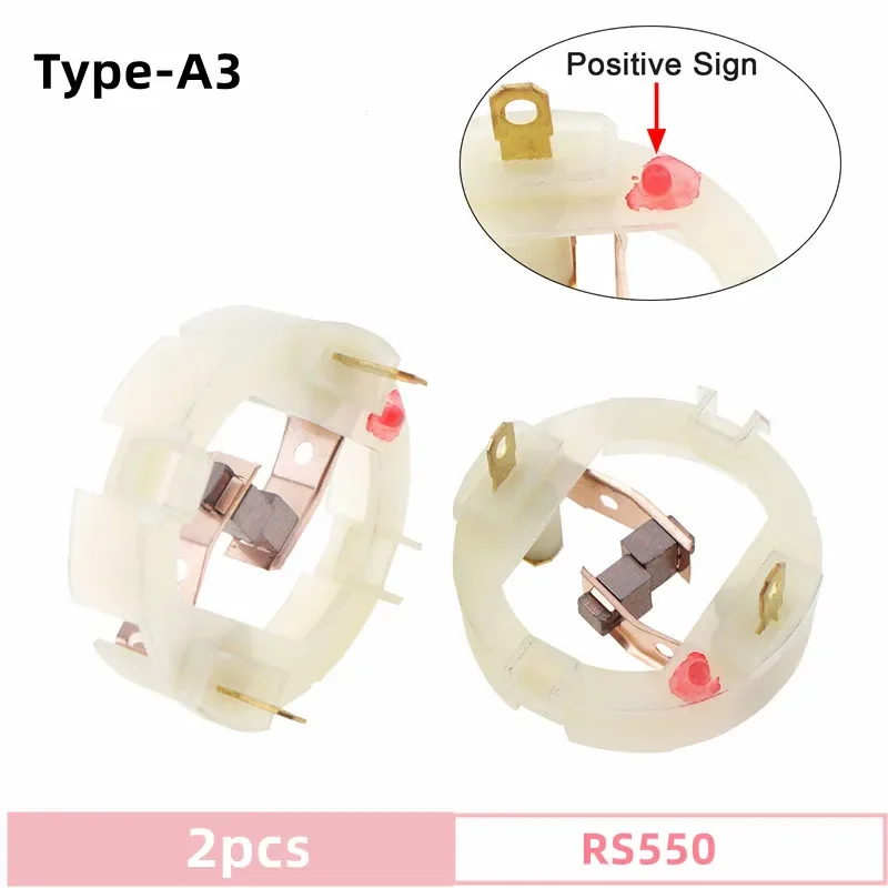 RS550 RS775 R380 DC Motor Carbon Brush Holder 2pcs for Electric Drill Electric Screwdriver Motor Tool Copper Brushes