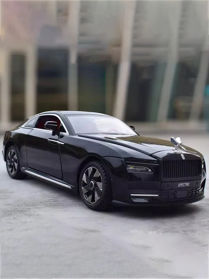 1:24 rolls royce spectre liga diecast modelo carro som & luz