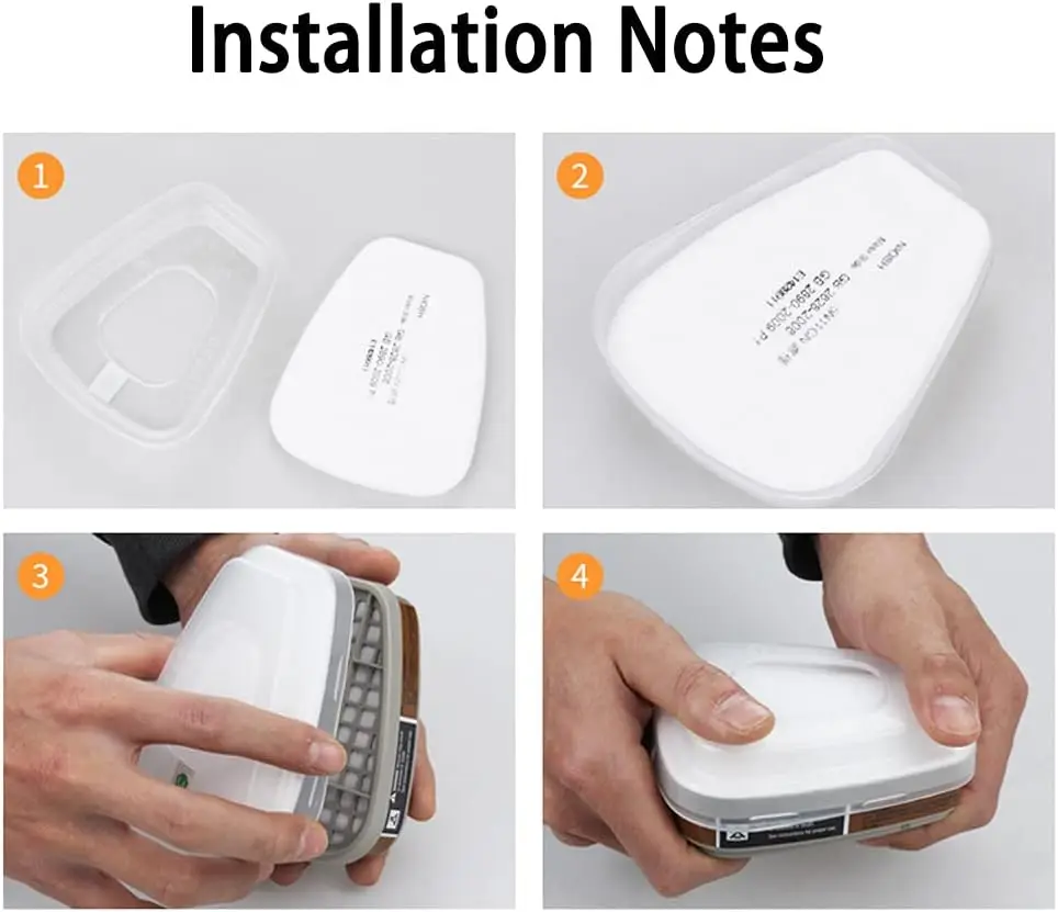 6001/6002/6004 Cartridge Box 5N11 Cotton Filters Set For 3m 6200/7502/6800 Dust Gas Masks Chemical Painting Spraying Respirator gas mask dust mask gas respirator face respirator half face respirator mask respirator filter respirator accessory respirator filter cotton gas mask filter filter paper