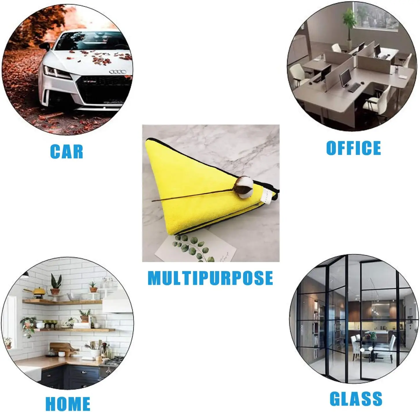 1/3/5/6/10Pcs Microfibre Car Cleaning Towel Car Wash Microfiber Cloths 400GSM for Car Care Washing Dusting and Polishing 30x30cm