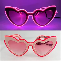Radiant Neon Party LED Glasses - Luminous Glow Sunglasses (Pink 41)