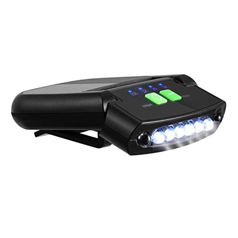 USB recarregável LED Hat Light, lanterna Clip,