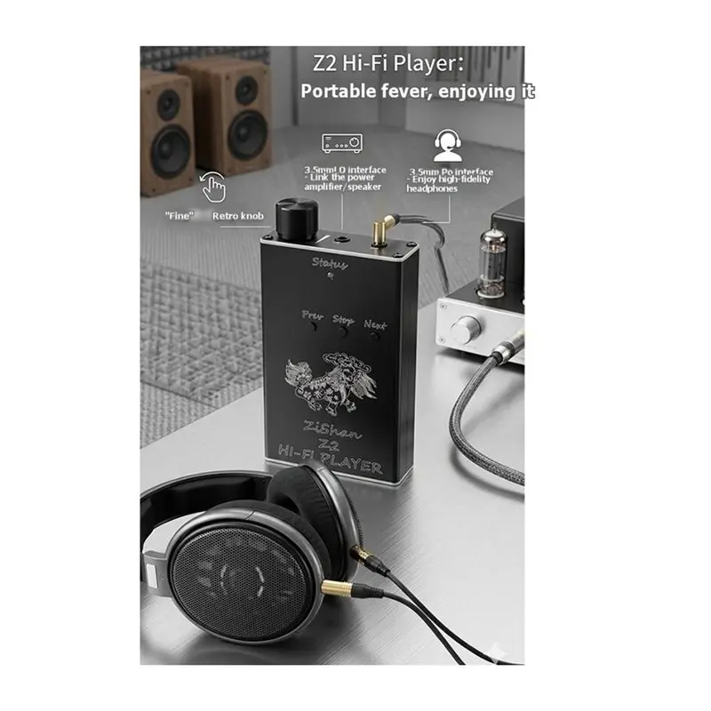 B03B-DSD Dard 디코딩 Hifi 휴대용 Zishan Z2 MP3 플레이어 무손실 음악 플레이어 ES9018 DAC 헤드폰 앰프 업그레이드