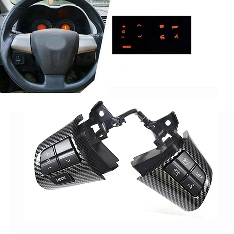

Steering Wheel Audio Control Button Cruise Switch Replacement Parts For Toyota Corolla / Wish / Altis 2010-2013 Carbon