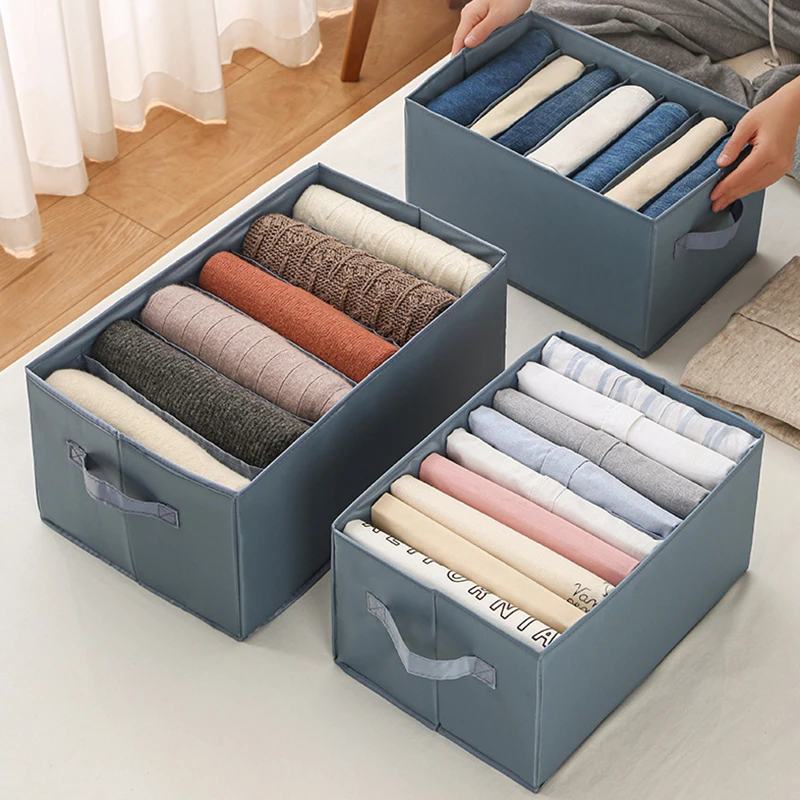 Divid drawer organizer Wardrobe foldable storag clothes Organizer box for  shirt pants with divided 9 Grids clothes storage box