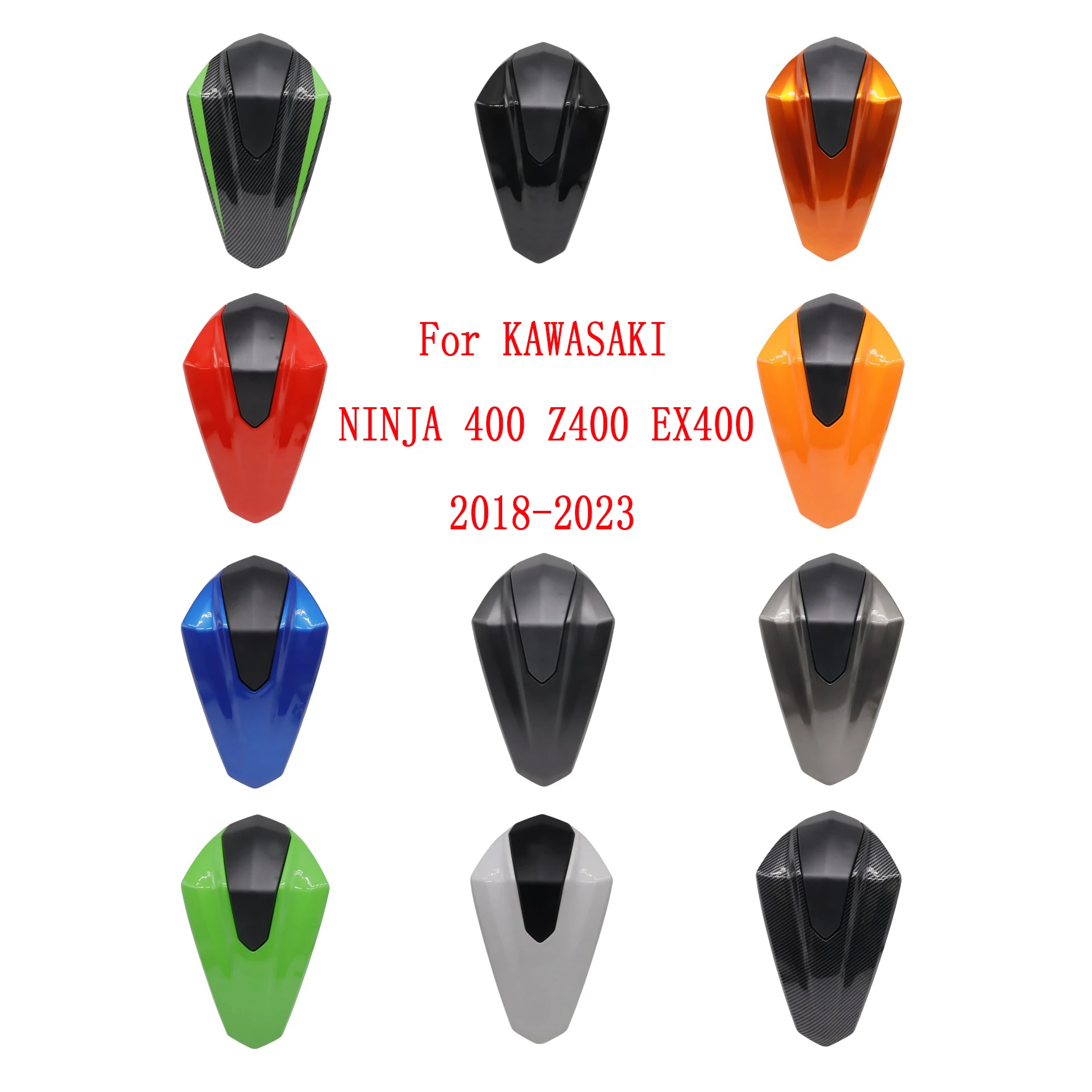 

2023 New for ninja400 Accessories Motorcycles Rear Seat Cover Cowl Solo Seat For KAWASAKI NINJA 400 Z400 ABS KRT EX400 2017-2022