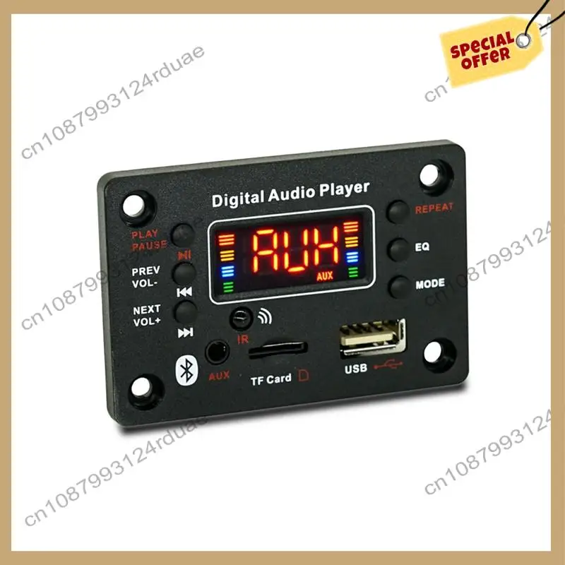 A75T 2X40W 증폭기 스테레오 MP3 디코더 보드 디코더 보드 7V-25V 오디오 전원 블루투스 5.0 FM 라디오 JQ-D128BT 모듈
