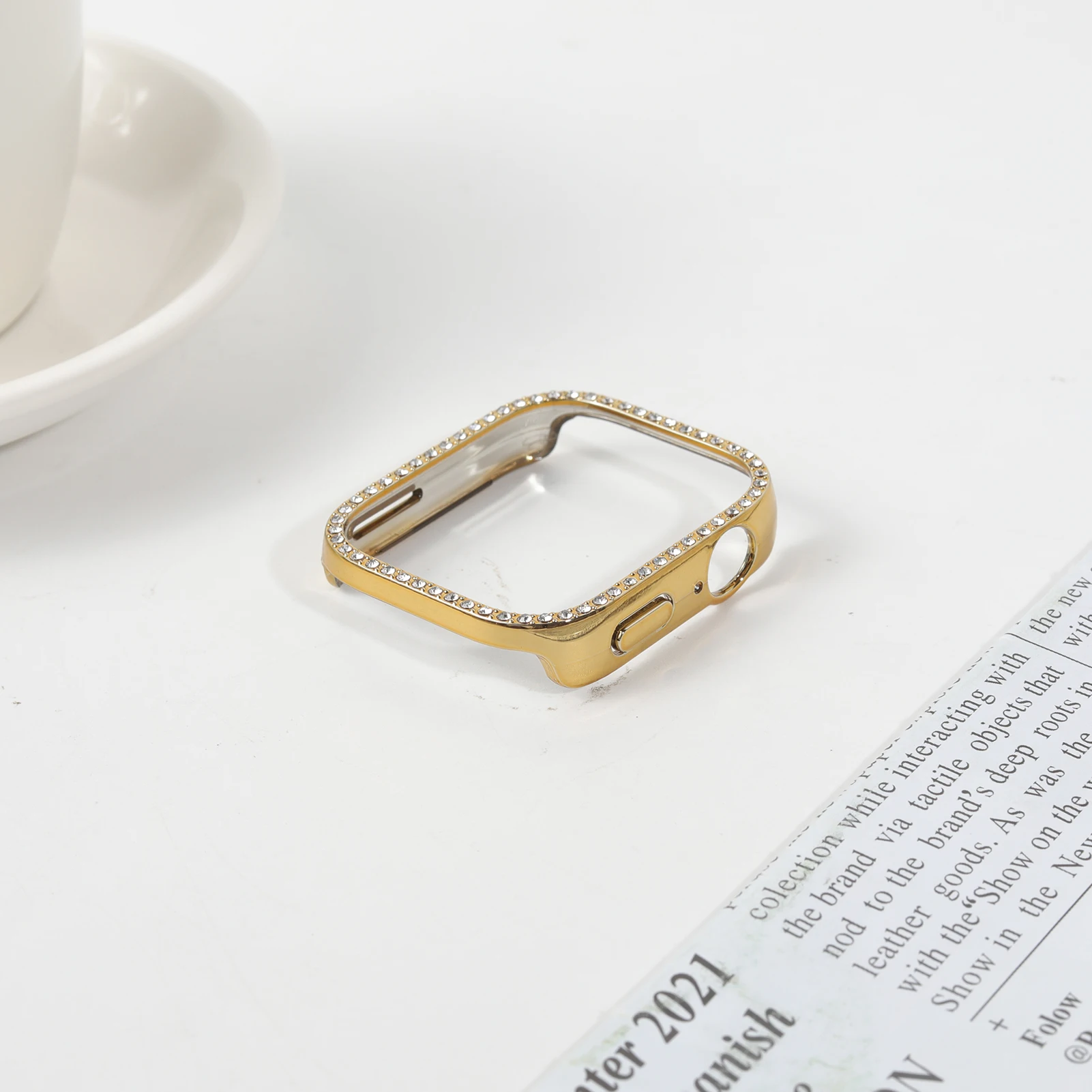 Diamond Case with Strap - All-Around Hollow PC Protective Bumper Frame