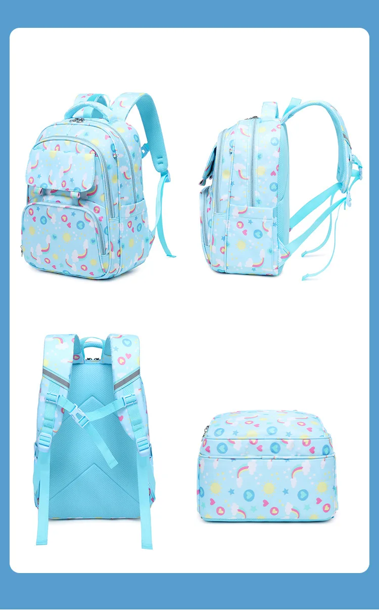 School Backpack Set with Lunch Kits Bookbag for Teenager Girls 2pcs  SchoolBag for Primary Student Book Bag - AliExpress