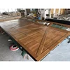 Log color solid wood perspective window modern style solid wood insulation electric garage door manufacturer 2