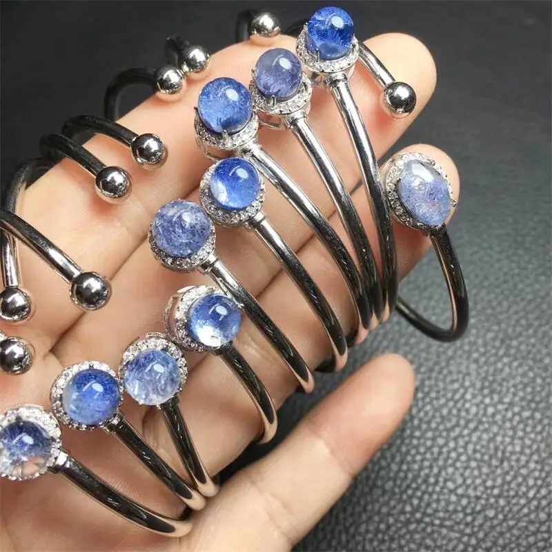 

s925 Natural Dumortierite Bracelet Crystal Healing Fashion Classic Women Jewelry Accessories Romantic Holiday Gift 1pcs