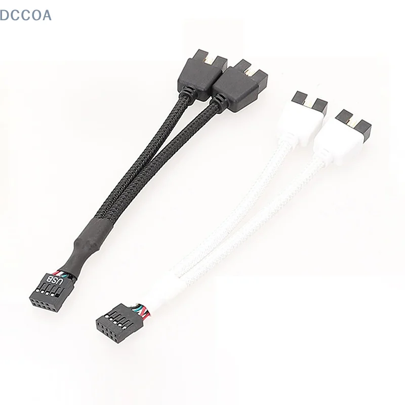 

Материнская плата USB2.0 9-контактный на двойной 9-контактный 9-контактный 9-контактный на двойной 9USB экранированная проволочная сетка черно-белая