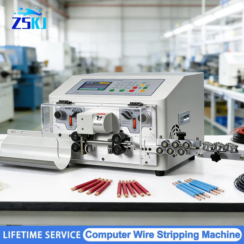SWT508-C/N 0.1-25mm2 Automatic Wire Stripping Machine for PVC Glass Wire Cable Peeling Stripping Cutting Cable Cutter Stripper 1