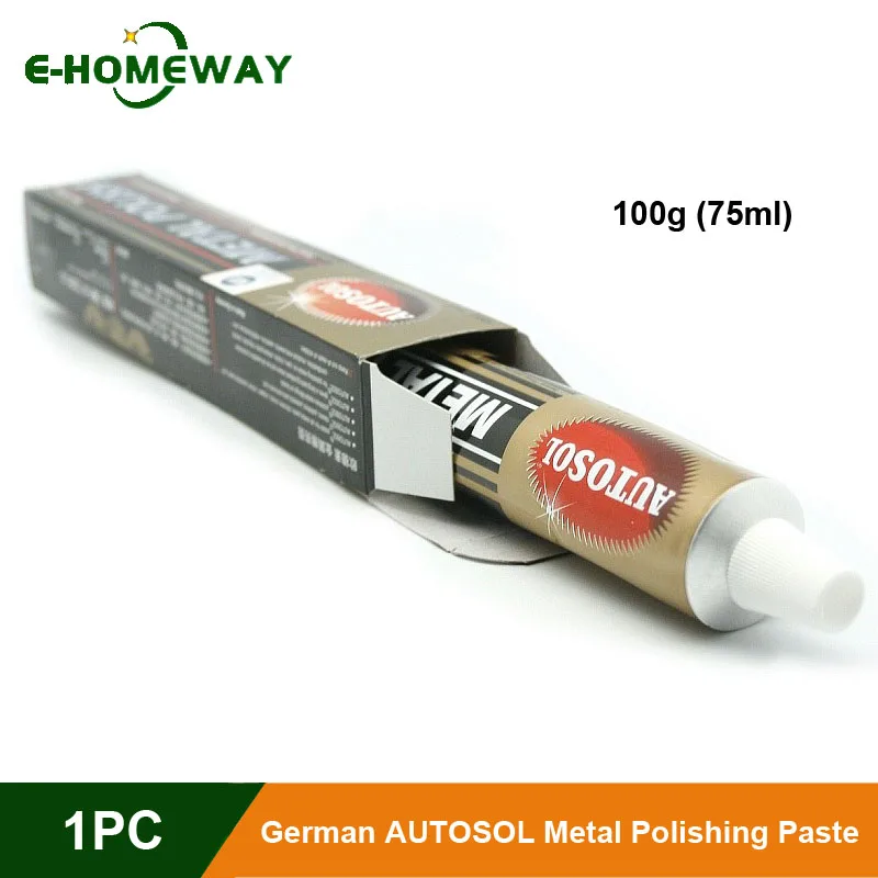 

German Autosol 100g 75ml Polish and Cleaner Paste for Finish Metal, Plastic, Fiberglass, Aluminum, Jewelry, Silver Multi-Purpose