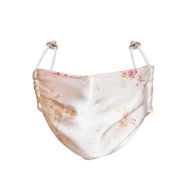 Elegant 100% Natural Real Silk Double Layer Breathable Face Mask with UV Protection - Dustproof and Washable