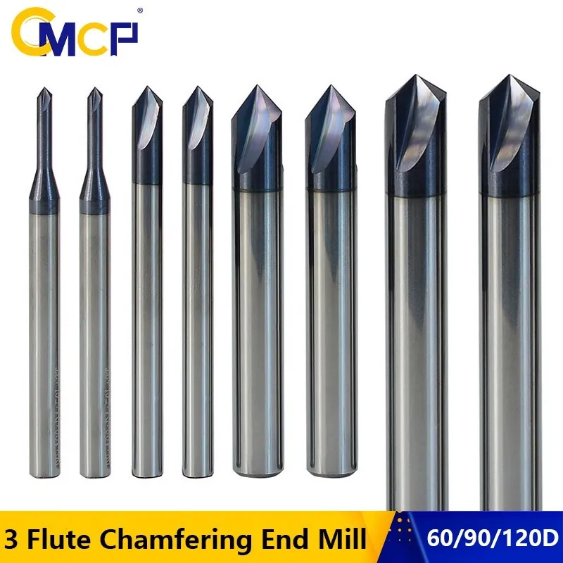 CMCP-Milling-Cutter-Carbide-Chamfering-Mill-60-90-120-Degrees-3-Flute ...