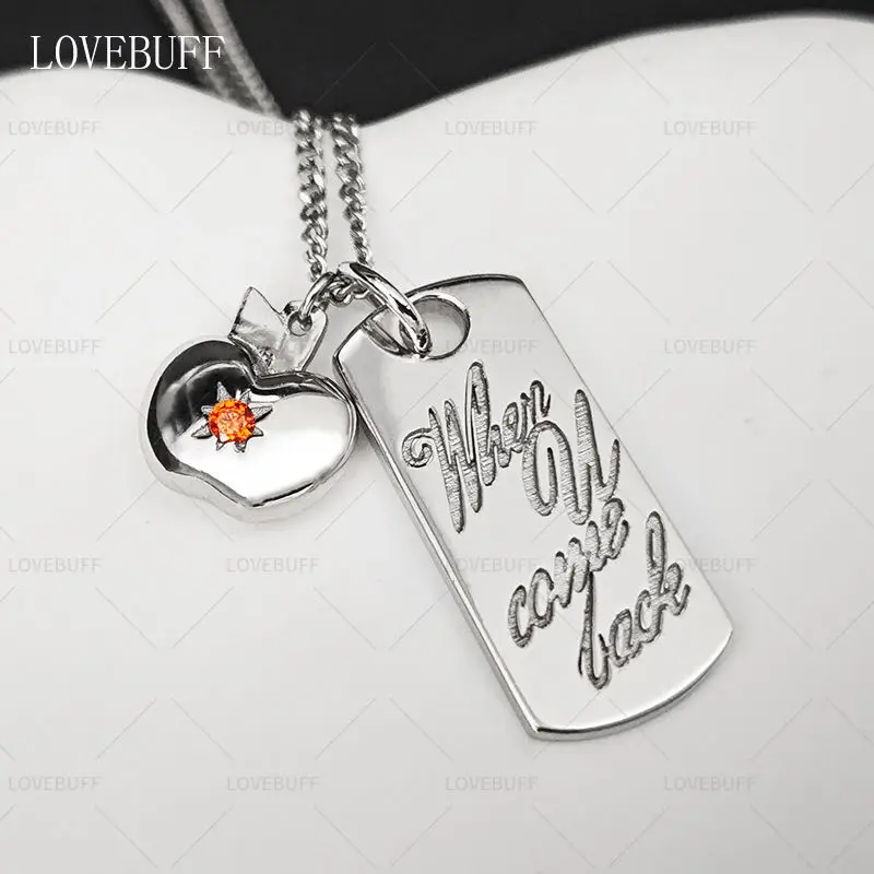 Love And Deepspace Caleb Lovebuff Apple Necklace Pendant Colleagues Jewelry 3D Apple A Birthday Present Hand Strap Xia Yi Zhou 5