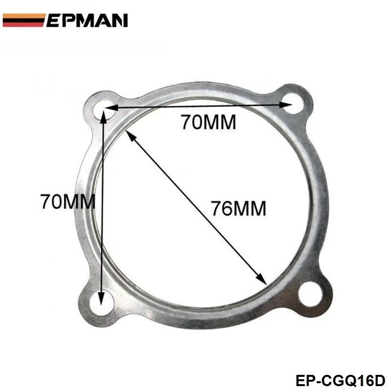 EPMAN 10PCS/LOT 3" 4 Bolt Turbo-Downpipe Iron Material Gasket Fits GT30 GT35 Turbochargers EP-CGQ16D