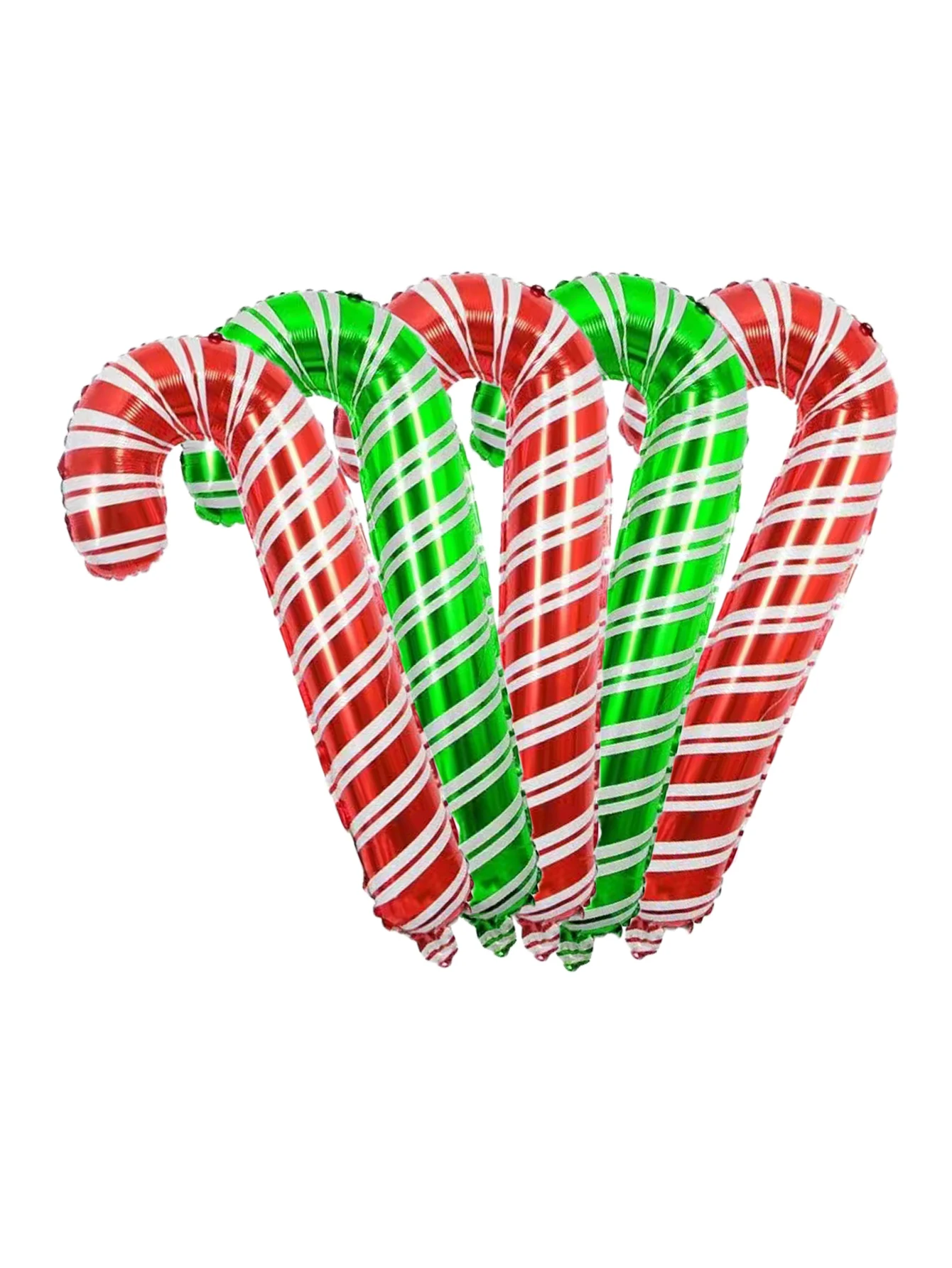 5 pz 84 cm Grande Rosso Verde Natale Bastone Foil Palloncini Natale Stampella Palloncino Decorazioni Di Natale per la casa Navidad 2026  15