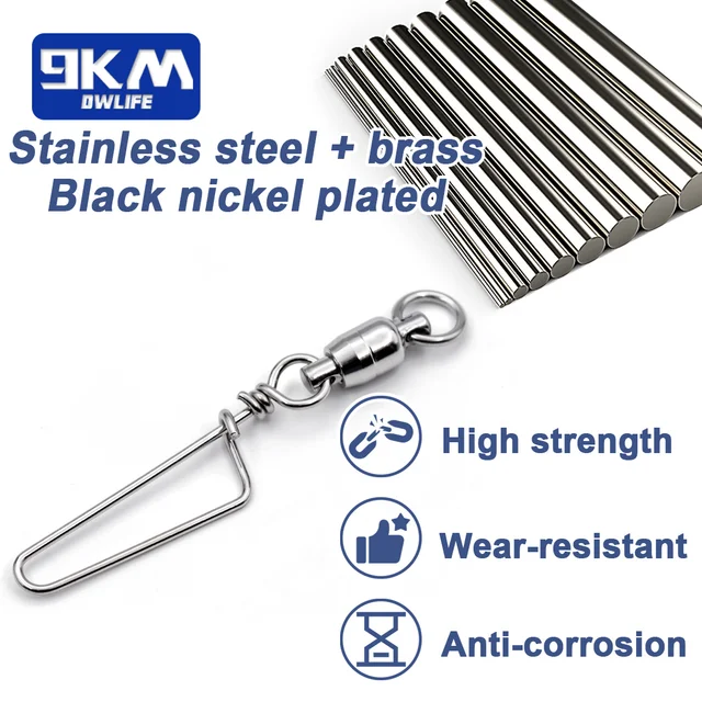 50 Girelle Da Pesca Con Moschettone - Acciaio Inox Per Acqua Dolce E Salata - Foto 6