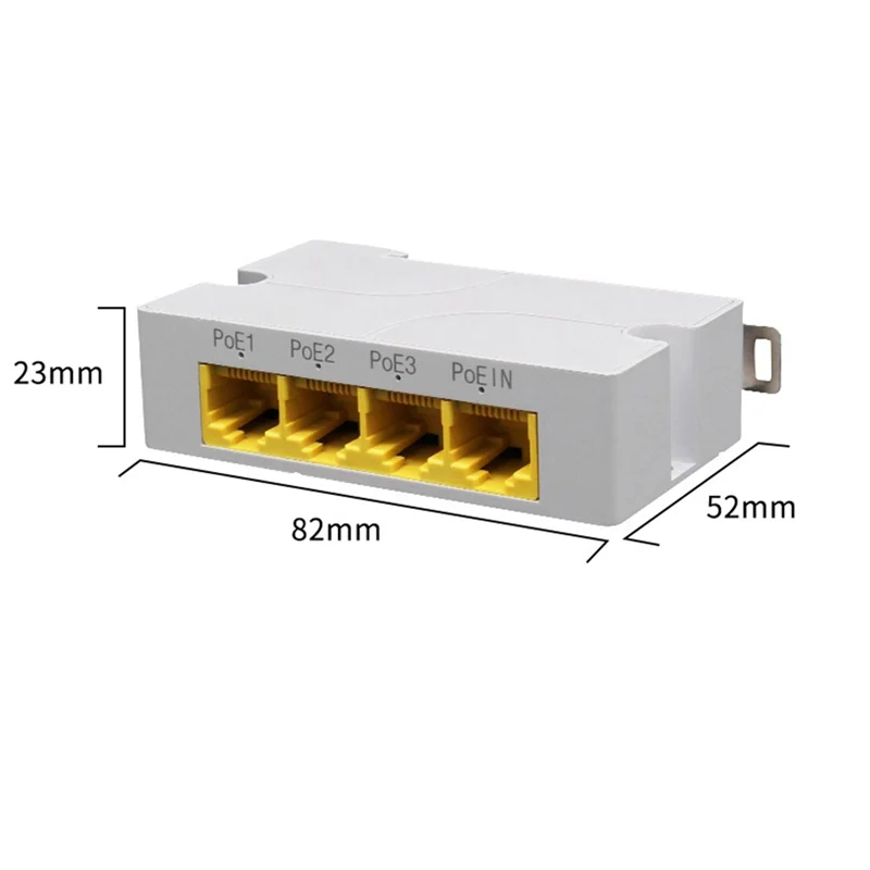 

4-портовый гигабитный удлинитель POE 1000 м, сетевой переключатель от 1 до 3, ретранслятор IEEE802.3Af/At Plug & Play для PoE Switch, сетевой видеорегистратор, IP-камера AP
