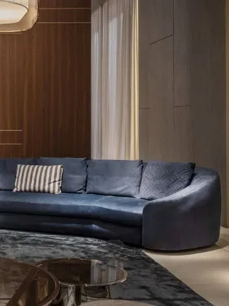 Italian luxury living room arc sofa multi seat settee arc commercial reception