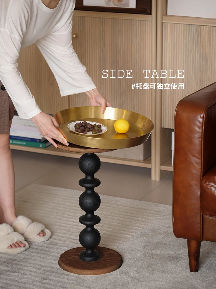 

Искусственный ретро-столик в французском стиле из массива дерева в американском стиле для гостиной, угловой столик, журнальный столик, прикроватный столик