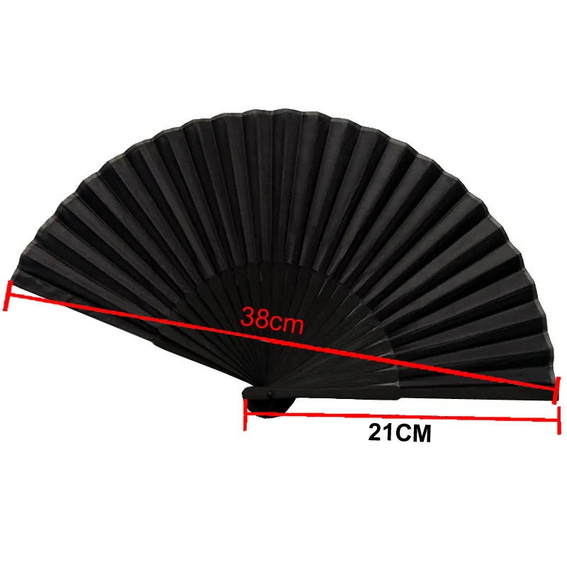 Chinese Style Black Hand Fan Vintage Folding Fans Wedding Party Favor Supplies Chinese Dance Home Party Folding Decorative Fans