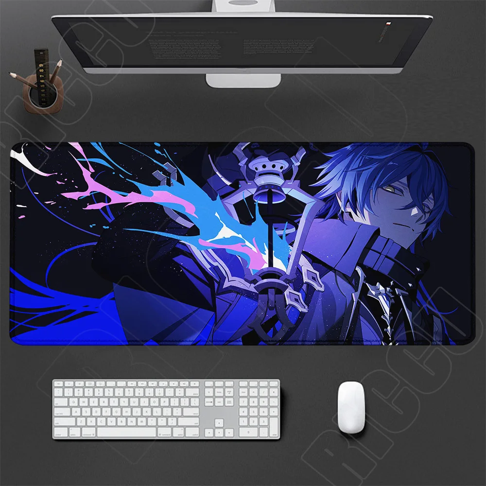 Large Genshin Impact Gaming Desk Mat - Extended Mouse Pad and Keyboard Surface