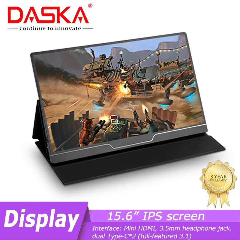 Портативный игровой монитор, совместимый с USB C HDMI, экран Ips 15,6 дюйма, 1080p/сенсорный вариант, подходит для Switch Ps4