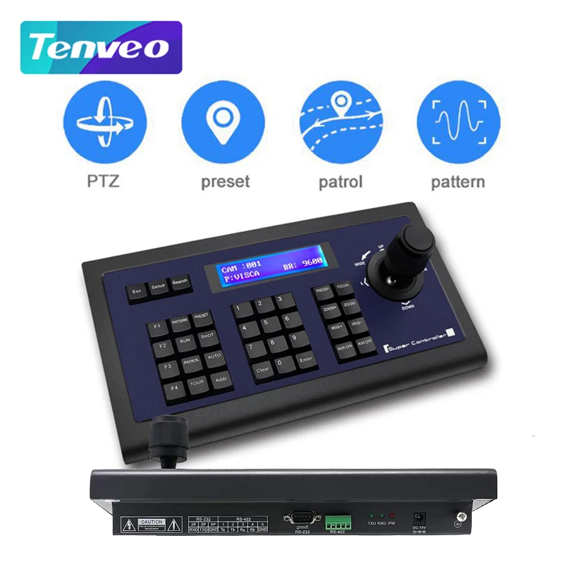 Conference Keyboard Controller Joysticker PTZ Keyboard Controller Fit for Tenveo Video Conference Camera TENVEO KZ1