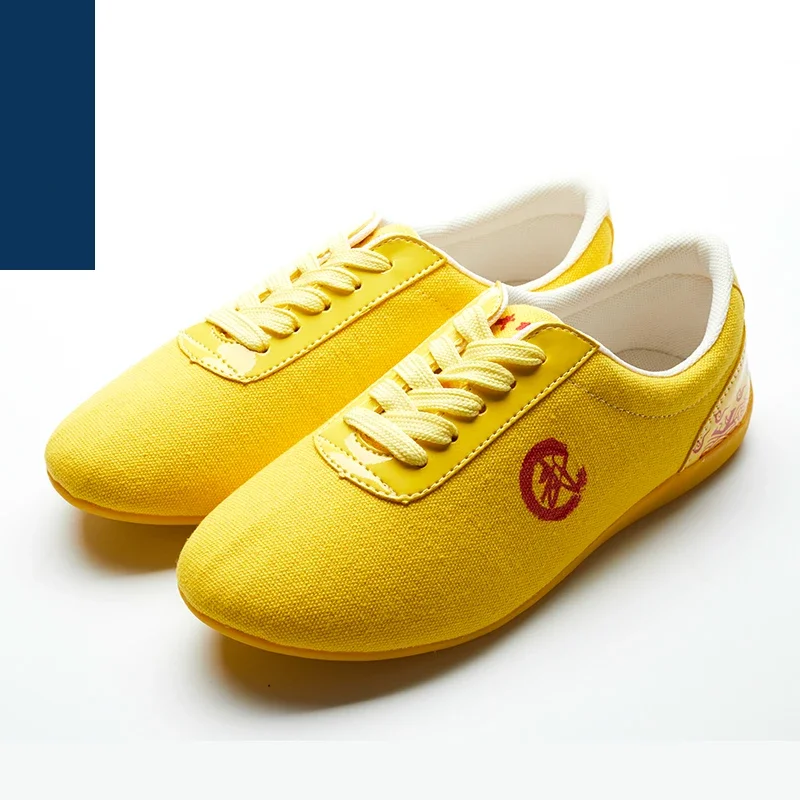 Canvas Breathable Tai Chi Shoes Free Flexible Wushu Shoes Martial Arts Sneaker Sports Training Footwear Seven Colors Size 26-46