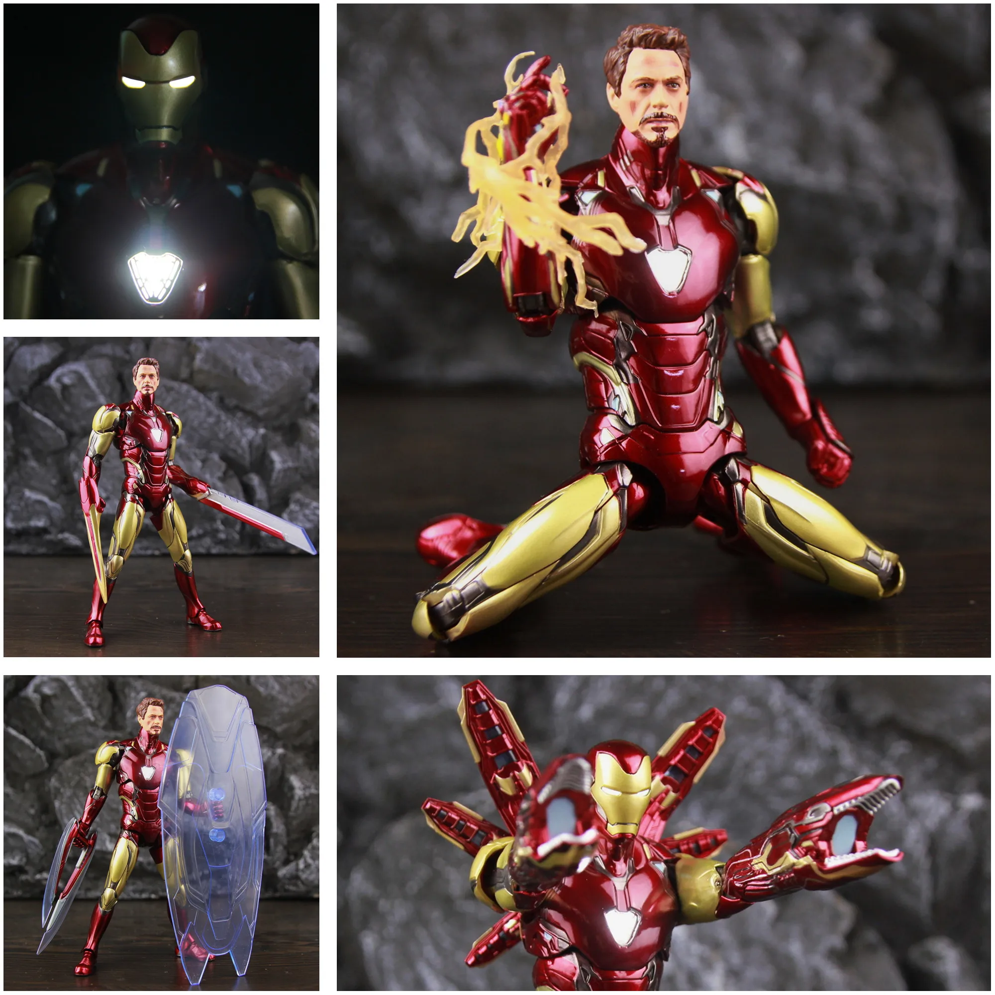 

ZD Toys Deluxe Iron Man MK85 2.0 LED Light Edition Mark 85 LXXV Nano Armor 1/10 7" Action Figure Marvel Avengers Endgame Legends