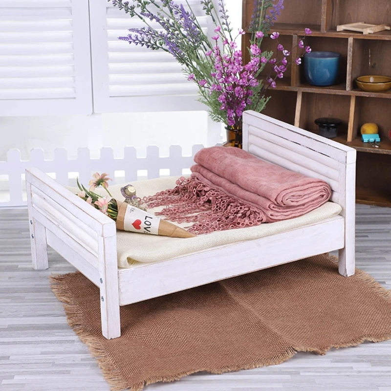 L4MC Newborn Posing Detachable Mini Bed Baby Photo Shooting Props Wooden Crib Infant Photograph Photography Accessory | Мать и ребенок
