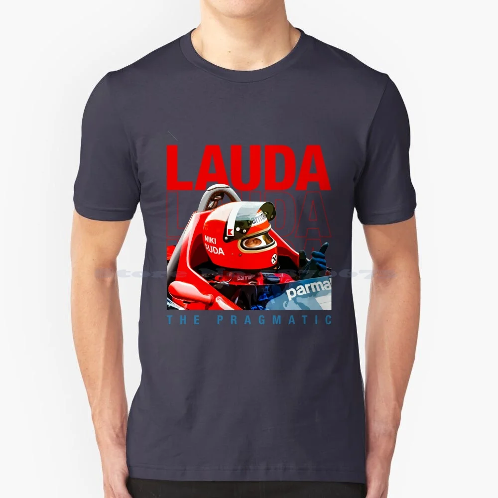 Niki Lauda Legend 70S T-Shirt Stile Retrò 100% Cotone Tee Niki Lauda 76 Dtm 2023 Brabham Bt46 Niki Lauda Fan Art 1976 Lauda Fan
