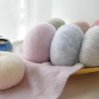 50g/lot Super Thin Soft Mohair Yarn Angora Cashmere Yarn for Hand Knitting Weaving Crochet Thread soft scarf High qualit 1