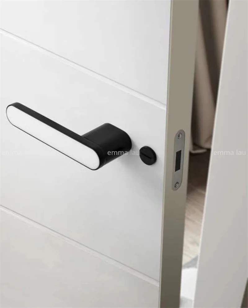 Minimalist Door Lock Set Black Grey Gold Indoor Bedroom Door Locks Door