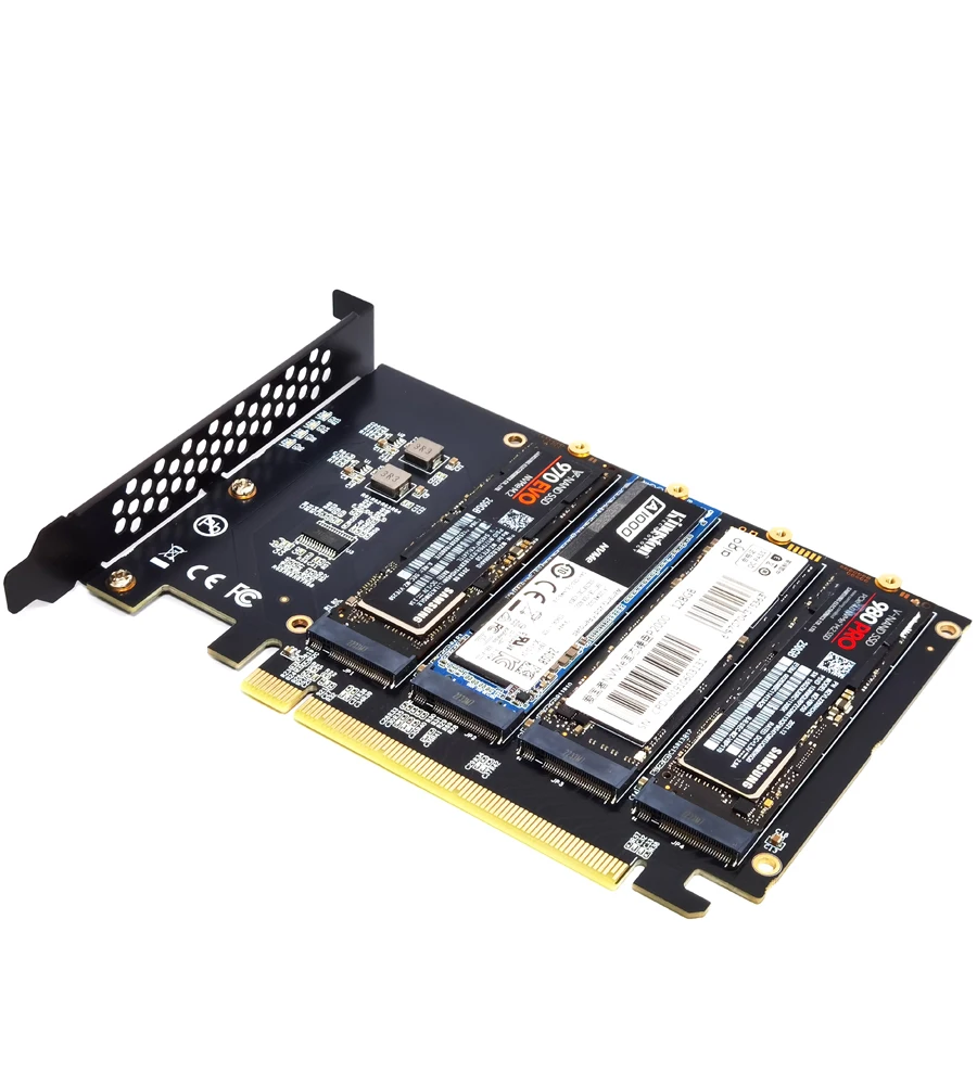 M.2 NVME to PCIe 4.0 3.0 Adapter M.2 SSD Gen4 PCIe 4.0 PC Motherboard X1 X4 X8 X16 Expansion Card For 2230 2242 2260 2280 SSD