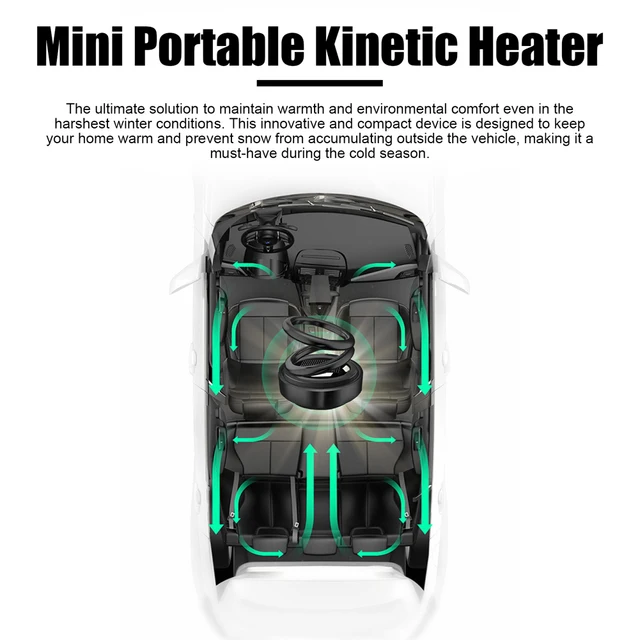 Tragbare kinetische molekulare Heizung solar betriebene Auto Lufter  frischer Reiniger Diffusor Auto kinetische Mini-Heizung Windschutz scheibe  Defroster