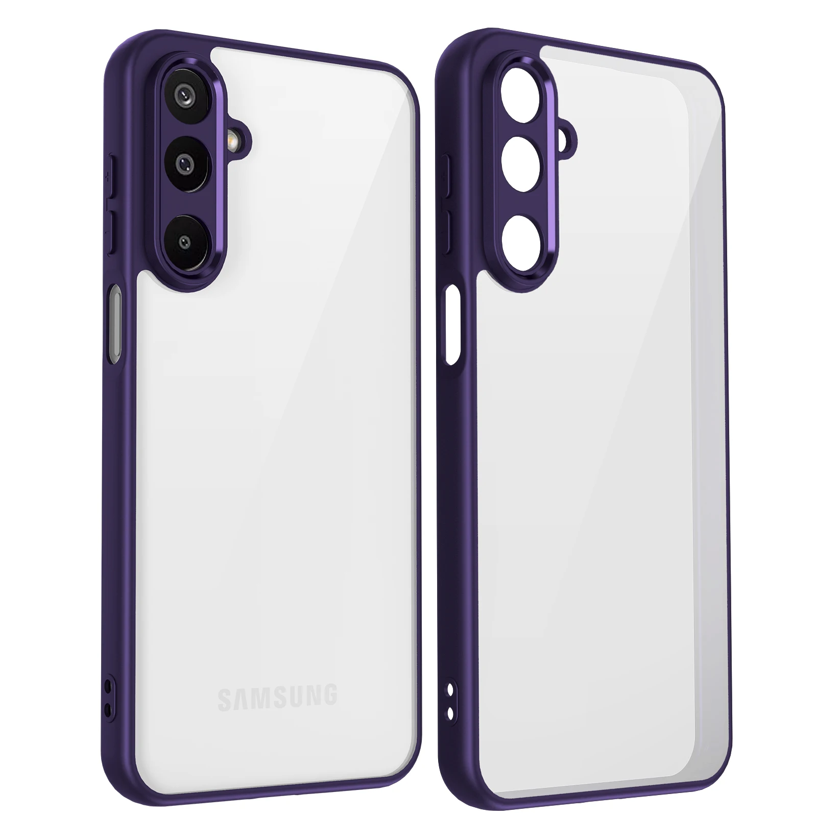 Clear Shockproof Phone Case with Hard Acrylic Back Protection Cover