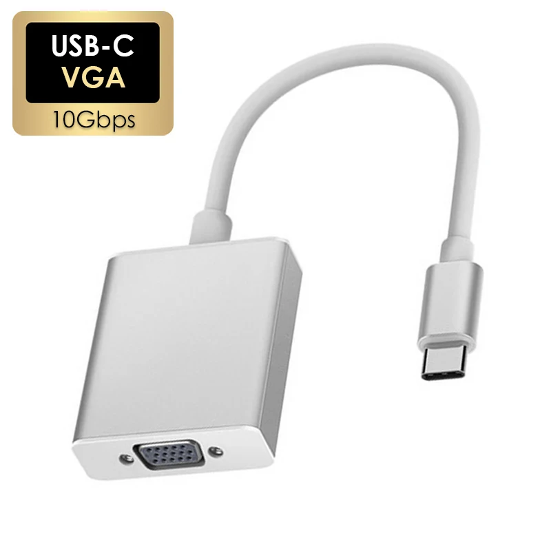 Full HD 1080P Type C USB to VGA Cable Adapter for MacBook Pro/Air Chromebook XPS13 15 950XL vga cable adapter,hdmi to vga adapter cable,usb video converter