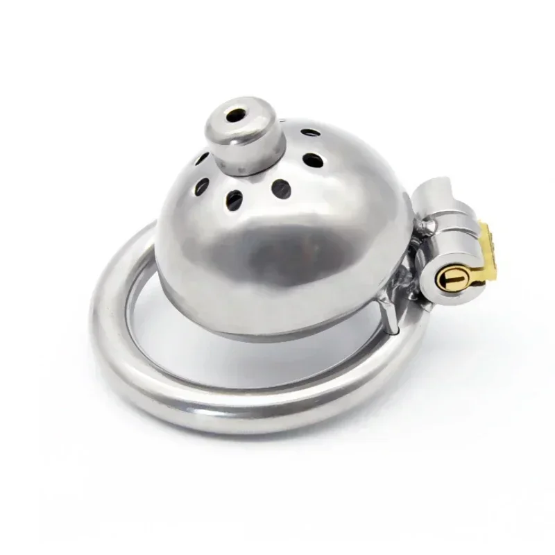 Male Chastity Cage With Stealth Lock Device 304 Steel Cock Rings Horse Eye Urethral Catheter Dilator Penis Plug Urethra Catheter penis chastity cage,chastity lock sex toy,chastity cage accessory