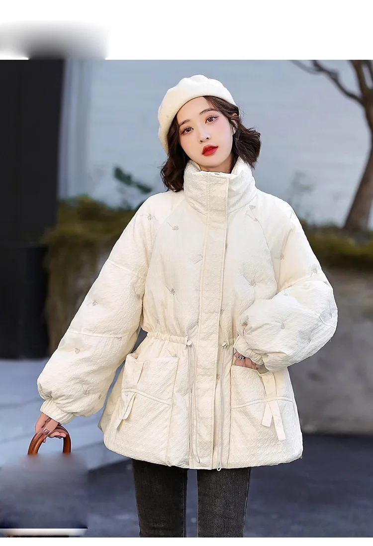 

Women's Clothing Waist-Tight High-End Mid-Length down Jacket Winter New 170