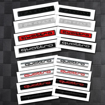 Emblema 3D ABS Quattro, Adesivo Decorativo per Auto, Accessori per Audi A3 A4 A6 B8 C6 Q3 Sportback Q5 A5 B6 B9 S5 A7 C7 Q6 Q7 Q8