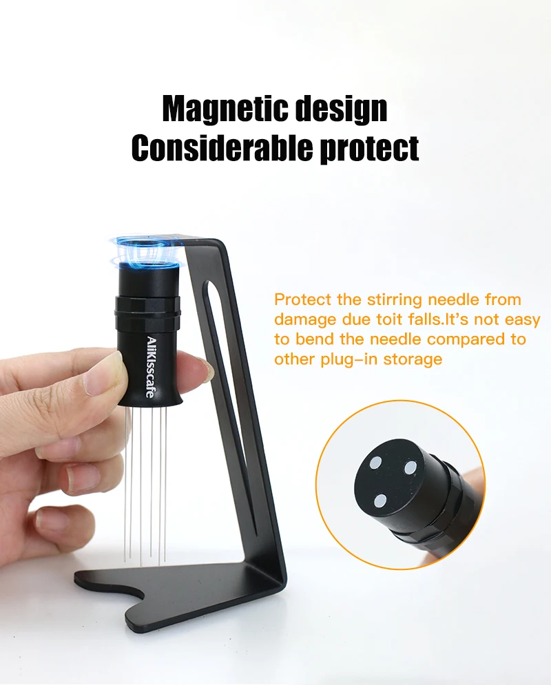 Description Picture 6 of itemWDT Tool Coffee Needle Distributor Magnetic With Stand Adjustable Range Stirrer Leveler Barista Tools Espresso Cafe Accessories