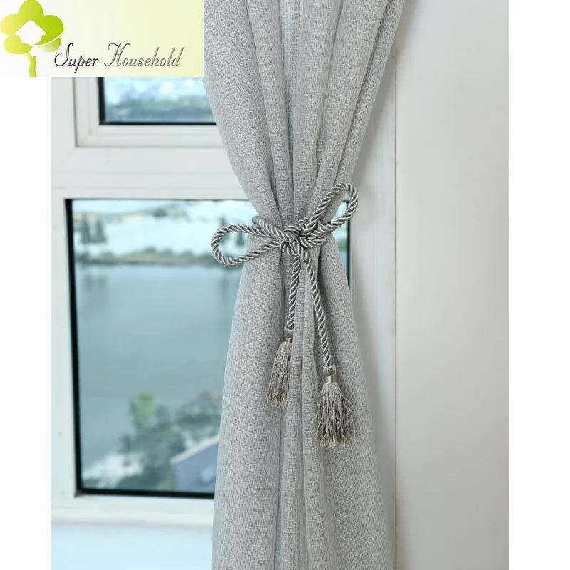Modern Curtains For Living Room Tulle Window Curtains for Bedroom Gray Yarn Window Curtain Sheer blinds In SUPERHOUSEHOLD