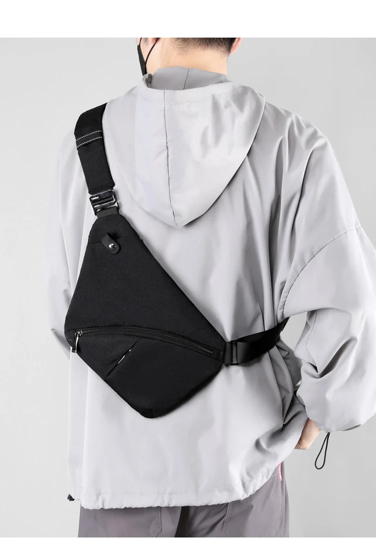 Unterarmtasche, Waffentasche, Brusttasche, Herren-Brusttasche, Crossbody-Brusttasche, diebstahlsichere, eng anliegende Brusttasche, Einzel-Schulter-Reiserucksack, lässig_voghion.com