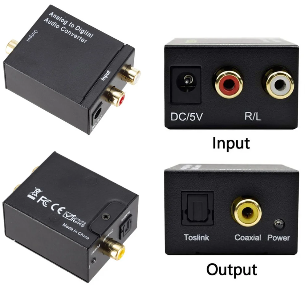 デジタルSPDIFオーディオアナログコンバーター3.5mmステレオコネクタ デジタルSPDIFオーディオアナログコンバーター3.5mmステレオコネクタ