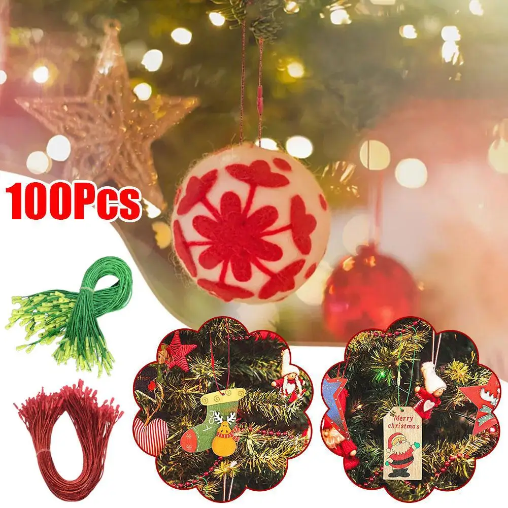 

Christmas Ornaments Hanger String Ornament Hook Ropes Precut String With Snaps Locking For Christmas Tree Holiday Party Han S0H1