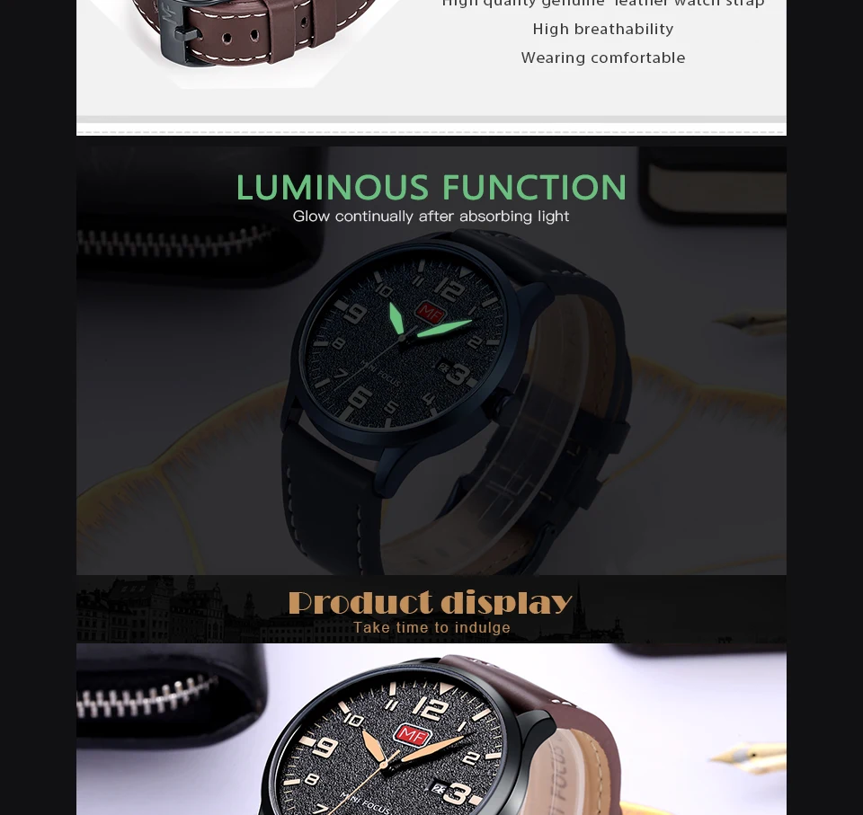 MINI FOCUS Quartz Watch for Men Waterproof_voghion.com